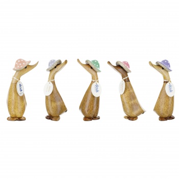 DCUK Toadstool Duckling Natural Wooden Duck - Choice of Colour